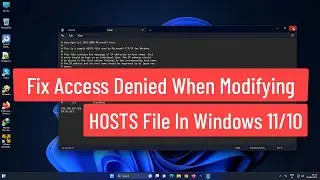 Fix Access Denied When Modifying HOSTS File In Windows 11/10