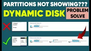 How to Fix Dynamic Disk Problem without losing | Disk Partitions are not showing solve 100%