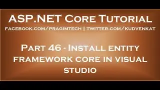 Install entity framework core in visual studio