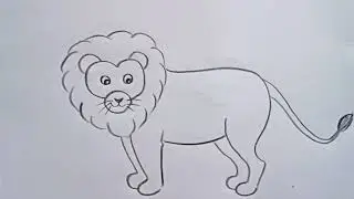 how to draw lion drawing easy step by step@Kids Drawing Talent