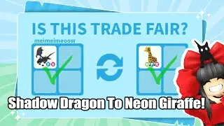 😱TRADING SHADOW DRAGON TO NEON GIRAFFE! INVENTORY TRANSFORMATION | ADOPT ME TRADING CHALLENGE 2024