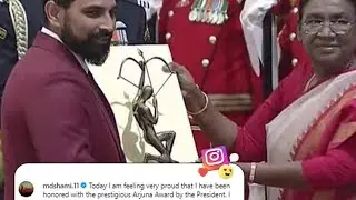 Mohammed Shami shares a heartfelt note after winning the Arjuna Award 2023🙌#mohdshami #arjunaward