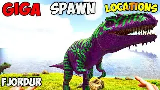 ALL GIGA Spawn LOCATIONS in ARK FJORDUR