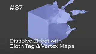 Cinema 4D Quick Tip #37 - Dissolve Effect with Cloth Tag & Vertex Maps (Project File on Patreon)