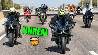 WORLD'S FASTEST SUPERBIKES TAKEOVER THE HIGHWAY 😈 | Miami Meet FT. Ninja H2, Fireblade, ZX10r, R1