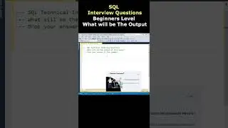 SQL Query real time queries techincal interview questions #sqlinterviewquestions