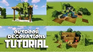 Minecraft: 15+ EASY Outdoor/Garden Decoration Ideas for 1.18!