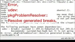 Fix issue Error udev pkgProblemResolver