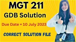 MGT211 GDB Solution 2023 Spring 2023 |Correct Solution File|
