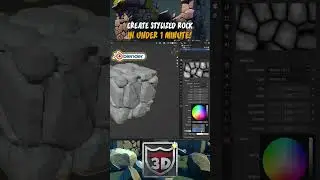 🔥 Stylized Rock Blender 3 in Under 1 Minute 🔥 3D Tudor 