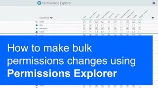 Make bulk permissions changes using Permissions Explorer | OpenText Content Server