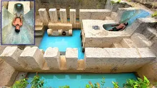 1st Class World's Best Millionaire Water Slide Underground Swimming Pool in Living Room