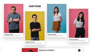 Create Our Team Section using HTML CSS and jQuery