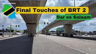 Final Touches of BRT Phase 2 of Dar Es Salaam Tanzania. Installing Traffic Lights