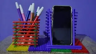 Phone Holder From Straw - DIY Straw Crafts