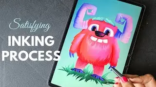 INKING PROCESS | Hipaint drawing | Hipaint Illustration