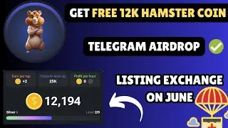 Get Free 12K $HAMSTER ~453.7$ | Listing in June | Best Telegram Airdrop 2024