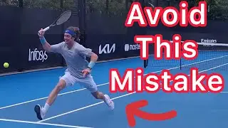 Avoid This Common Tennis Footwork Mistake (Andrey Rublev Loses The Point As A Result)