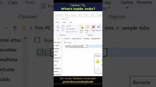 #Tableau Tip - What is inside twbx or packaged workbook #tableautips #tableaututorial