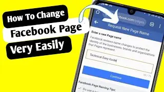 How To Change Facebook Page Name In Mobile  || Facebook Page Name Not Changing