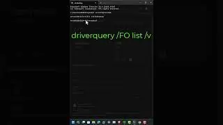 Check Windows installed Drivers By CMD