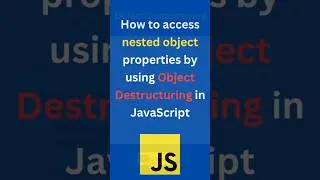 Object destructuring in JavaScript  | #shorts #javascript #coding #html