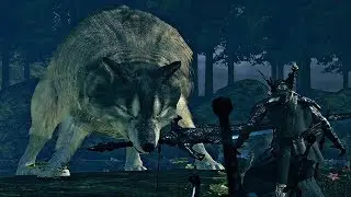 Dark Souls Remastered - Great Grey Wolf Sif Boss Fight (1080p 60fps) PS4 PRO