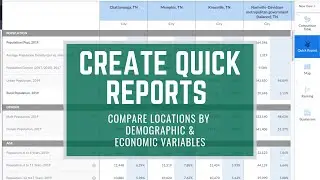 Create a Quick Report in SimplyAnalytics