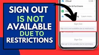 How to Sign Out Apple ID Due to Restrictions/SignOut Not Available Due to Restrictions iPhone iOS 17