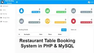 Restaurant Table Booking System project in PHP with Source Code || PHP Project with Source Code