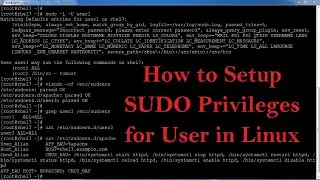 How to Setup SUDO Privileges for User in Linux (Tamil)