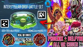 DEVASTATE BELFYRE B7 QR CODE PROMINENCE PHOENIX P7 QR CODE INTERSTELLAR BATTLE DROP SET ALL QR CODES