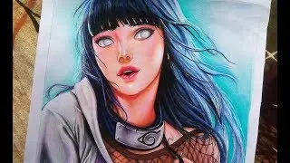 Speed Drawing - Hinata Hyuga | Sakimichan  | Anime Drawing | Naruto Shippuden