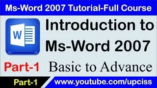 Ms Word 2007 Tutorial Part 1