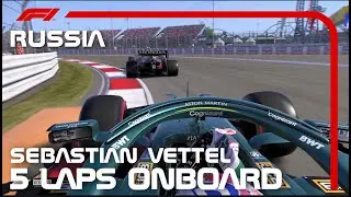 F1 2021 Gameplay - 5 Laps with Sebastian Vettel Onboard at Russian Grand Prix 2021