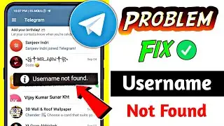 Telegram username not found problem fix | telegram app username not found | telegram today problem