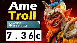 Аме на Тролле, Показал Новую Мету! - Ame Troll 7.36 ДОТА 2