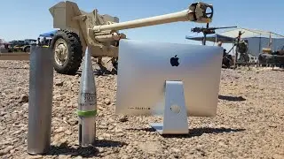 5k iMac vs 90mm Cannon - Slow Motion 