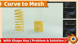 Blender Tutorial : Convert Curve to Mesh with Shape keys in Blender 3