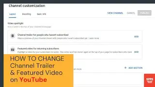 How to change channel trailer and featured video on YouTube channel 2021