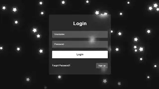 Animated Login Form HTML CSS & JavaScript | Falling Stars Animation