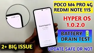 poco M4 pro 4g/redmi note 11s hyper OS 1.0.2.0 battery backup Test battery drain problem 🤬