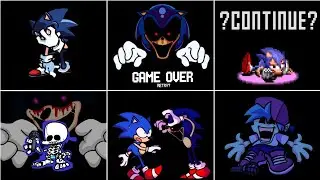 All Sonic.EXE Game Over Screen Animation's - Friday Night Funkin