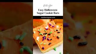 Halloween Frosted Sugar Cookie Bars - Easy Halloween Dessert #shorts #halloween #partyfood #dessert