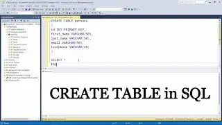 How to CREATE table in SQL