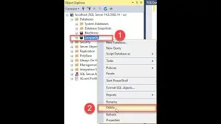 How to drop (delete) a database in MSSQL (SQL & SSMS)