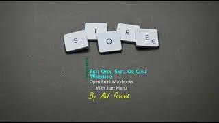 Open Excel Workbooks With Start Menu