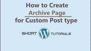 How to create Archive Page for Custom Post Type