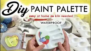 Air Dry Clay Paint Palettes 🎨  : Step-by-Step Tutorial for Beginners | Red Rocking Bird