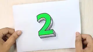 3D Number Drawing : 2